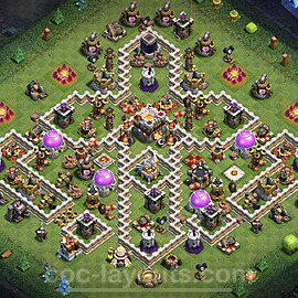 TH11 Funny Troll Base Plan with Link, Copy Town Hall 11 Art Design 2021, #5