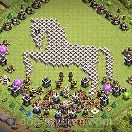 TH11 Funny Troll Base Plan with Link, Copy Town Hall 11 Art Design 2023, #6