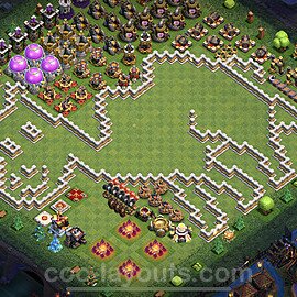 TH11 Funny Troll Base Plan with Link, Copy Town Hall 11 Art Design, #7