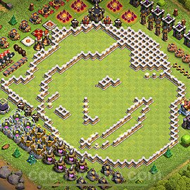 Die Troll Funny Base RH11 + Link 2024 - COC Rathaus Level 11 Art Base - #78