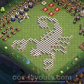 TH11 Funny Troll Base Plan with Link, Copy Town Hall 11 Art Design, #8