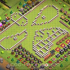 Troll Funny Diseño de aldea Ayuntamiento 11 Copiar - COC TH11 Perfecta Art Distribucion 2024 + Enlace - #80