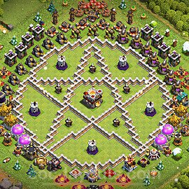 Troll Funny Diseño de aldea Ayuntamiento 11 Copiar - COC TH11 Perfecta Art Distribucion 2024 + Enlace - #82