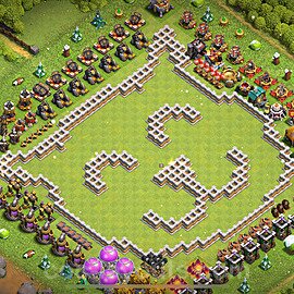 Ustawienie baza Troll Funny TH11 z linkiem - Ratusz poziom 11 - COC 2025 - #83