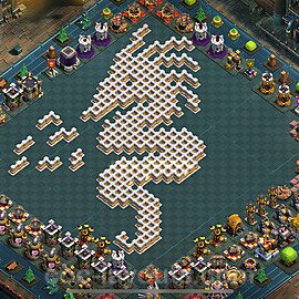 TH11 Funny Troll Base Plan with Link, Copy Town Hall 11 Art Design 2025, #84