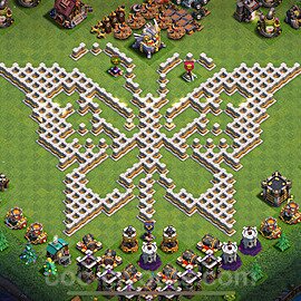 Troll Funny Diseño de aldea Ayuntamiento 11 Copiar - COC TH11 Perfecta Art Distribucion 2025 + Enlace - #87