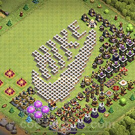 Ustawienie baza Troll Funny TH11 z linkiem - Ratusz poziom 11 - COC 2023 - #9