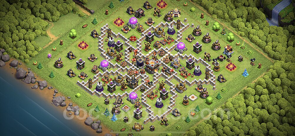 TH11 Funny Troll Base Plan with Link, Copy Town Hall 11 Art Design 2021, #4