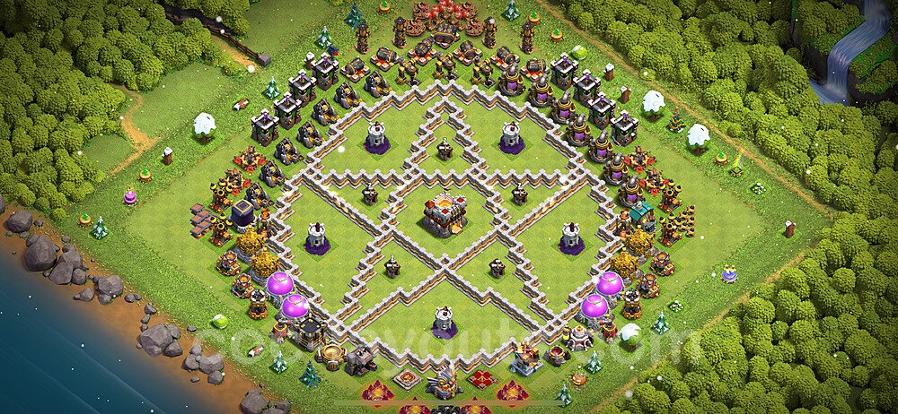 Troll Funny Diseño de aldea Ayuntamiento 11 Copiar - COC TH11 Perfecta Art Distribucion 2024 + Enlace - #82