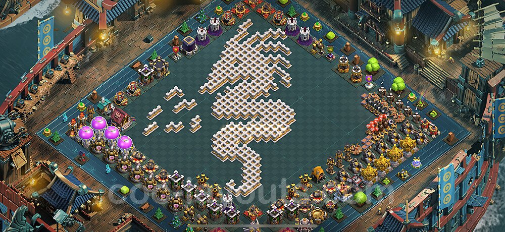 TH11 Funny Troll Base Plan with Link, Copy Town Hall 11 Art Design 2025, #84