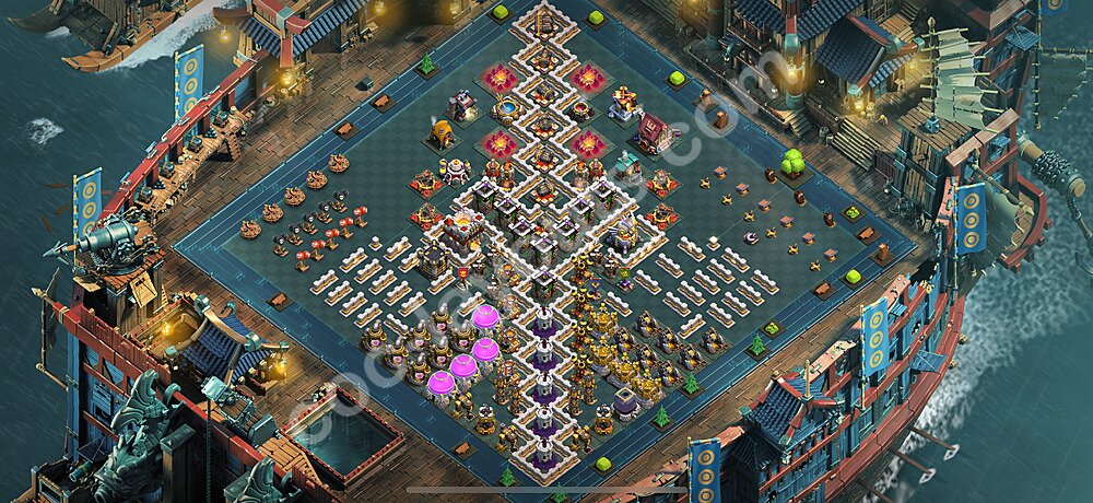 TH11 Funny Troll Base Plan with Link, Copy Town Hall 11 Art Design 2026, #86