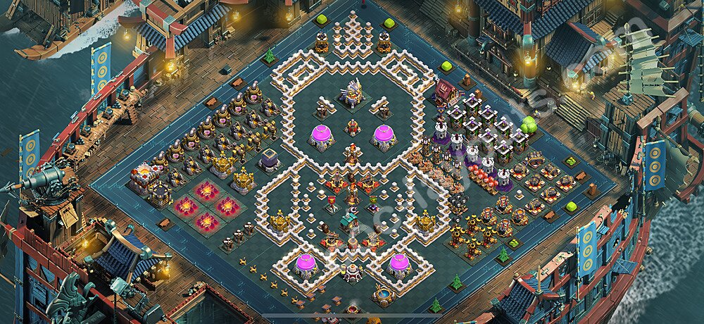 Die Troll Funny Base RH11 + Link 2026 - COC Rathaus Level 11 Art Base - #89