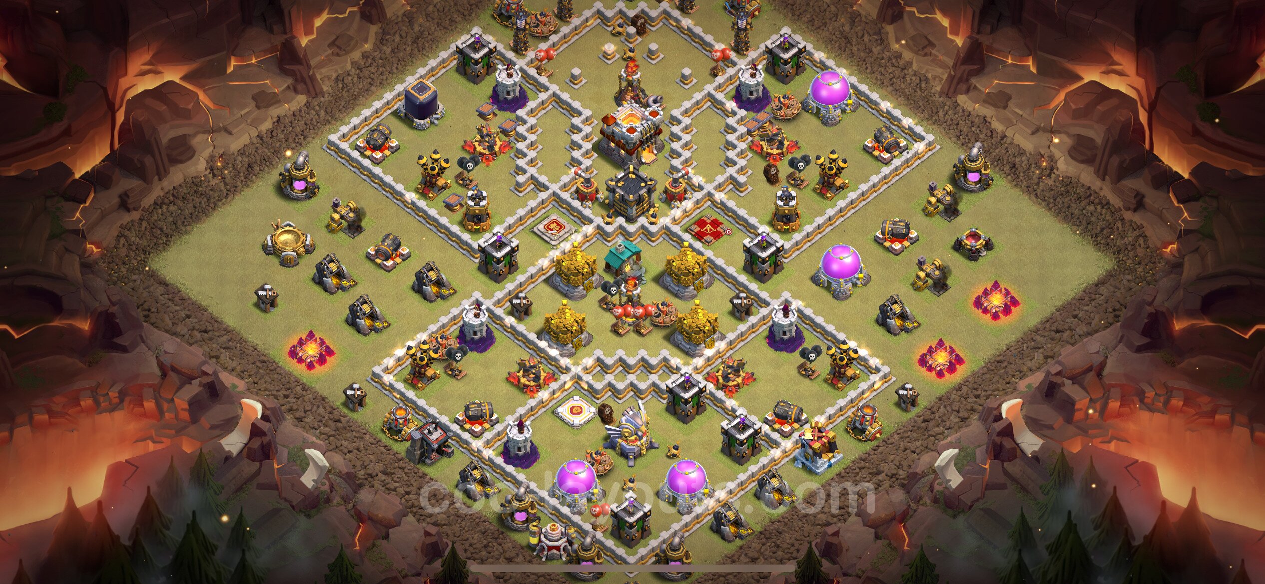 Best War Base TH11 With Link Hybrid 2024 Town Hall Level 11 CWL Base   Th11 War 100 