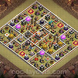 Die Anti 3 Sterne Clan War Base RH11 + Link, Hybrid 2024 - COC Rathaus Level 11 Kriegsbase (CK / CW) - #103