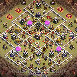Die Clan War Base RH11 + Link, Anti Alles, Hybrid 2024 - COC Rathaus Level 11 Kriegsbase (CK / CW) - #140