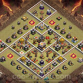 Die Anti 3 Sterne Clan War Base RH11 + Link 2024 - COC Rathaus Level 11 Kriegsbase (CK / CW) - #143