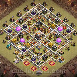 TH11 Anti 2 Stars CWL War Base Plan with Link, Anti Everything, Copy Town Hall 11 Design 2024, #144