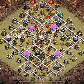 Die Anti 2 Sterne Clan War Base RH11 + Link, Anti Alles 2024 - COC Rathaus Level 11 Kriegsbase (CK / CW) - #146