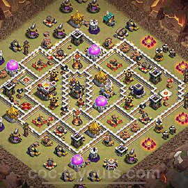 Municipio livello 11 Base di Guerra + Link, Anti Air / Electro Dragon - Miglior Disposizione Villaggio COC 2024 TH11 - #147