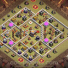 Die Anti 2 Sterne Clan War Base RH11 + Link, Anti Alles 2024 - COC Rathaus Level 11 Kriegsbase (CK / CW) - #149