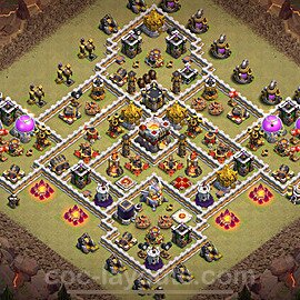 Die Maximal Clan War Base RH11 + Link, Hybrid 2024 - COC Rathaus Level 11 Kriegsbase (CK / CW) - #152