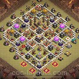 Die Maximal Clan War Base RH11 + Link, Hybrid 2024 - COC Rathaus Level 11 Kriegsbase (CK / CW) - #156