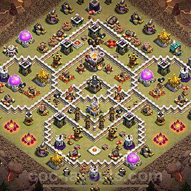 Die Maximal Clan War Base RH11 + Link 2024 - COC Rathaus Level 11 Kriegsbase (CK / CW) - #157