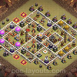 TH11 Anti 2 Stars CWL War Base Plan with Link, Copy Town Hall 11 Design 2024, #160