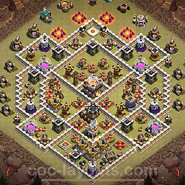 Die Maximal Clan War Base RH11 + Link, Anti Alles 2024 - COC Rathaus Level 11 Kriegsbase (CK / CW) - #162