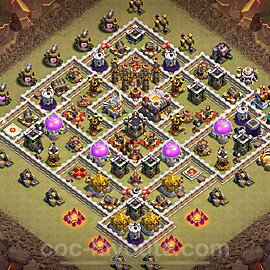 Die Maximal Clan War Base RH11 + Link, Hybrid 2024 - COC Rathaus Level 11 Kriegsbase (CK / CW) - #163