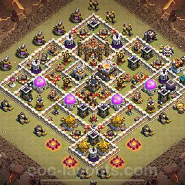 Die Maximal Clan War Base RH11 + Link, Hybrid 2025 - COC Rathaus Level 11 Kriegsbase (CK / CW) - #163