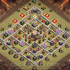 Die Anti 2 Sterne Clan War Base RH11 + Link, Hybrid 2024 - COC Rathaus Level 11 Kriegsbase (CK / CW) - #164