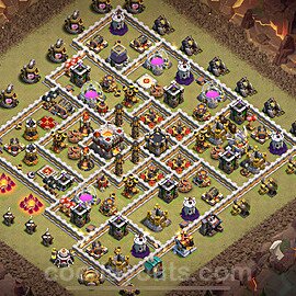 Die Maximal Clan War Base RH11 + Link, Anti Alles 2024 - COC Rathaus Level 11 Kriegsbase (CK / CW) - #170