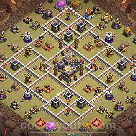 Diseño de aldea para Guerra Anti 3 Estrellas Ayuntamiento 11 Copiar, Anti Todo - COC TH11 Perfecta Distribucion 2025 + Enlace - #179