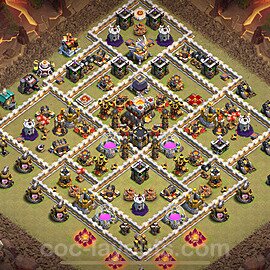 TH11 War Base Plan with Link, Anti Everything, Hybrid, Copy Town Hall 11 CWL Design 2024, #185