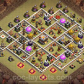 TH11 War Base Plan with Link, Anti Air / Electro Dragon, Hybrid, Copy Town Hall 11 CWL Design 2024, #189