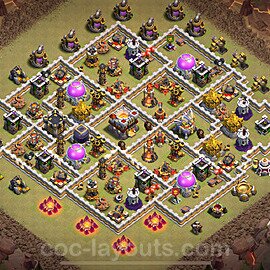 Die Clan War Base RH11 + Link, Anti Air / Electro Dragon, Hybrid 2025 - COC Rathaus Level 11 Kriegsbase (CK / CW) - #189