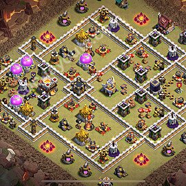 Die Anti 3 Sterne Clan War Base RH11 + Link 2025 - COC Rathaus Level 11 Kriegsbase (CK / CW) - #190