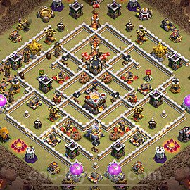 TH11 Anti 3 Stars CWL War Base Plan with Link, Copy Town Hall 11 Design 2025, #191