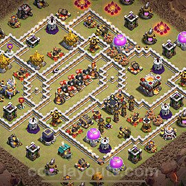 Municipio livello 11 Base di Guerra + Link - Anti 3 Stelle Disposizione Villaggio COC 2025 TH11 - #192