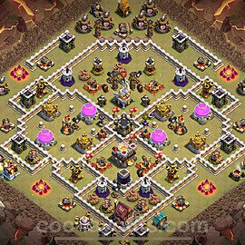 TH11 Anti 2 Stars CWL War Base Plan with Link, Hybrid, Copy Town Hall 11 Design 2025, #193