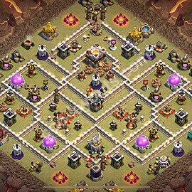 Военная База ТХ 11 2025 Анти 3 Звезды для Лиги Войны Кланов (КВ / ЛВК) Скопировать, #196
