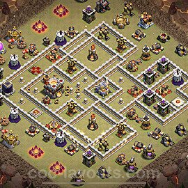 TH11 War Base Plan with Link, Anti Everything, Copy Town Hall 11 CWL Design 2023, #20