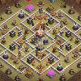TH11 War Base Plan with Link, Anti Air / Electro Dragon, Hybrid, Copy Town Hall 11 CWL Design 2026, #200