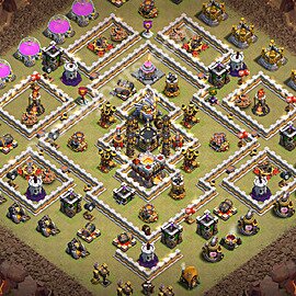 Top Anti 3 Etoiles Base de Guerre HDV 11 + Lien (Link) 2026 gdc - Hôtel de Ville 11 Base Copier - #208