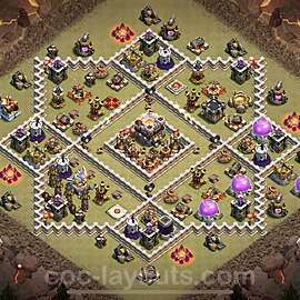 Diseño de aldea para Guerra Anti 3 Estrellas Ayuntamiento 11 Copiar, Anti Todo - COC TH11 Perfecta Distribucion 2023 + Enlace - #42