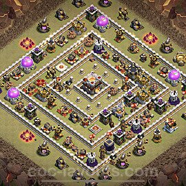 Diseño de aldea para Guerra Anti 3 Estrellas Ayuntamiento 11 Copiar, Anti Todo - COC TH11 Perfecta Distribucion 2023 + Enlace - #45