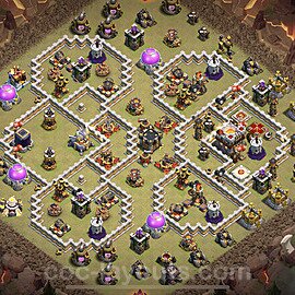 Municipio livello 11 Base di Guerra + Link, Anti Air / Electro Dragon - Miglior Disposizione Villaggio COC 2023 TH11 - #47