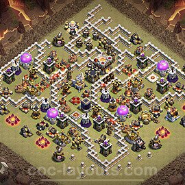 TH11 War Base Plan with Link, Anti Everything, Copy Town Hall 11 CWL Design 2023, #49