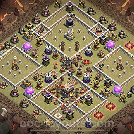 TH11 Funny Troll Base Plan with Link, Copy Town Hall 11 Art Design 2023, #61